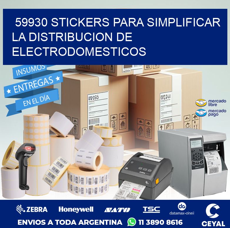 59930 STICKERS PARA SIMPLIFICAR LA DISTRIBUCION DE ELECTRODOMESTICOS