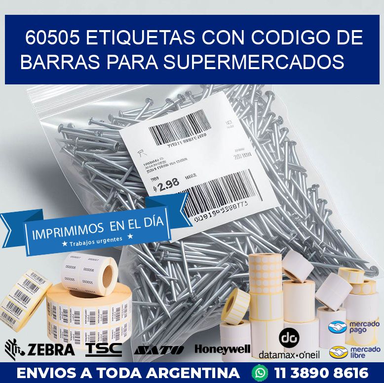 60505 ETIQUETAS CON CODIGO DE BARRAS PARA SUPERMERCADOS