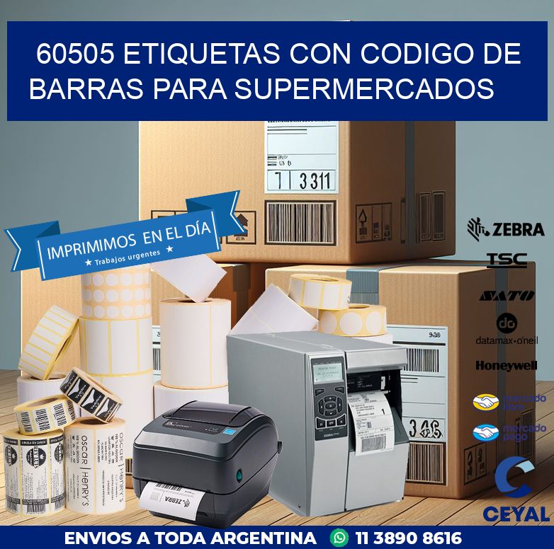 60505 ETIQUETAS CON CODIGO DE BARRAS PARA SUPERMERCADOS