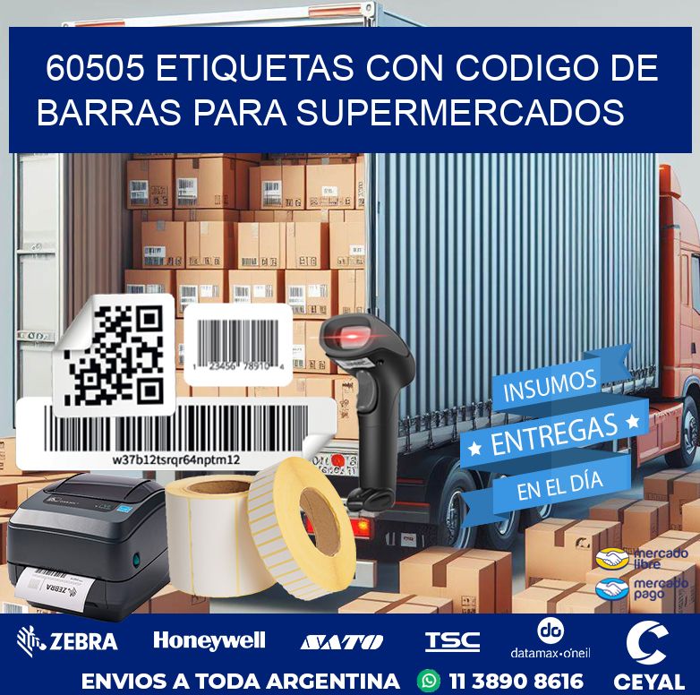 60505 ETIQUETAS CON CODIGO DE BARRAS PARA SUPERMERCADOS