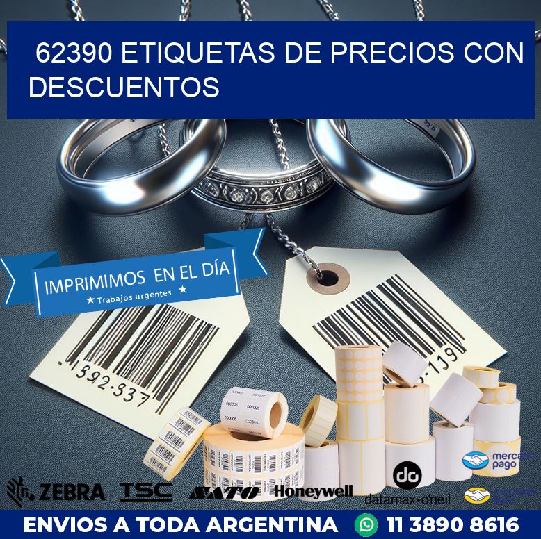 62390 ETIQUETAS DE PRECIOS CON DESCUENTOS