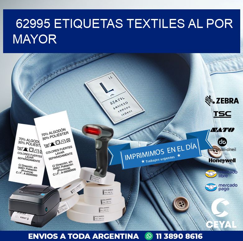 62995 ETIQUETAS TEXTILES AL POR MAYOR