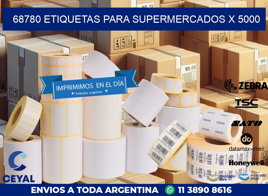 68780 ETIQUETAS PARA SUPERMERCADOS X 5000