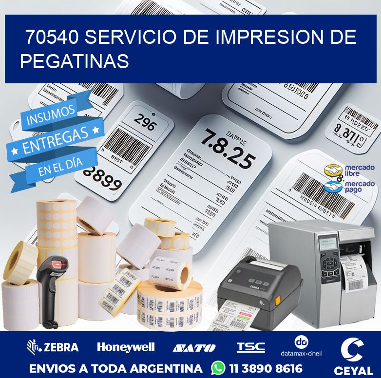 70540 SERVICIO DE IMPRESION DE PEGATINAS