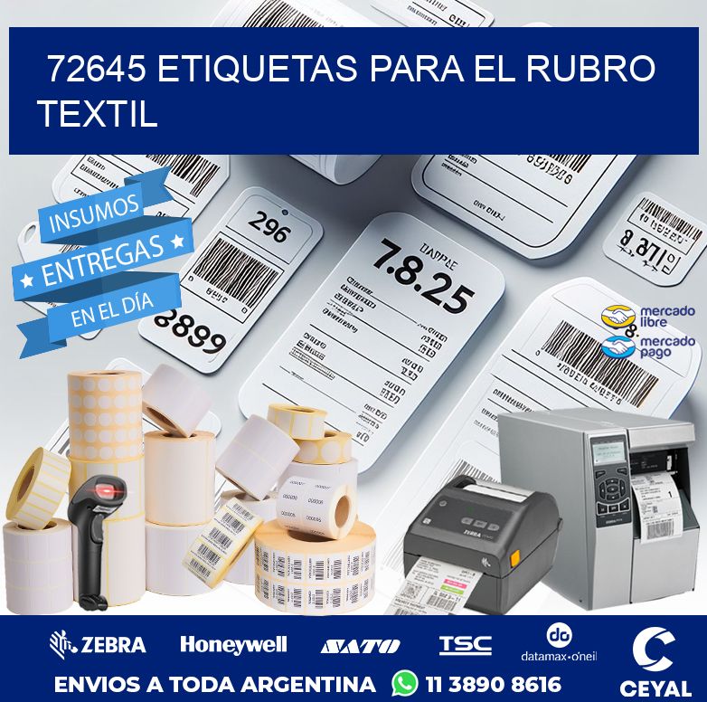 72645 ETIQUETAS PARA EL RUBRO TEXTIL