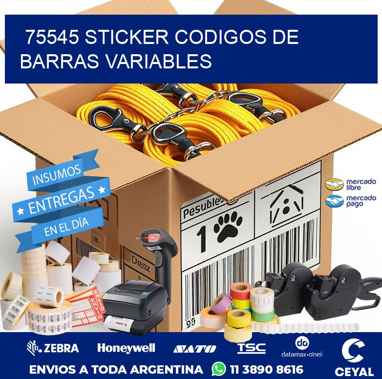 75545 STICKER CODIGOS DE BARRAS VARIABLES