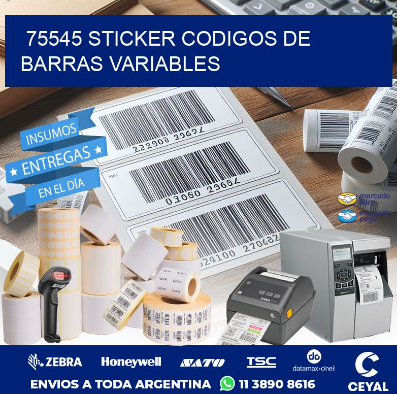 75545 STICKER CODIGOS DE BARRAS VARIABLES