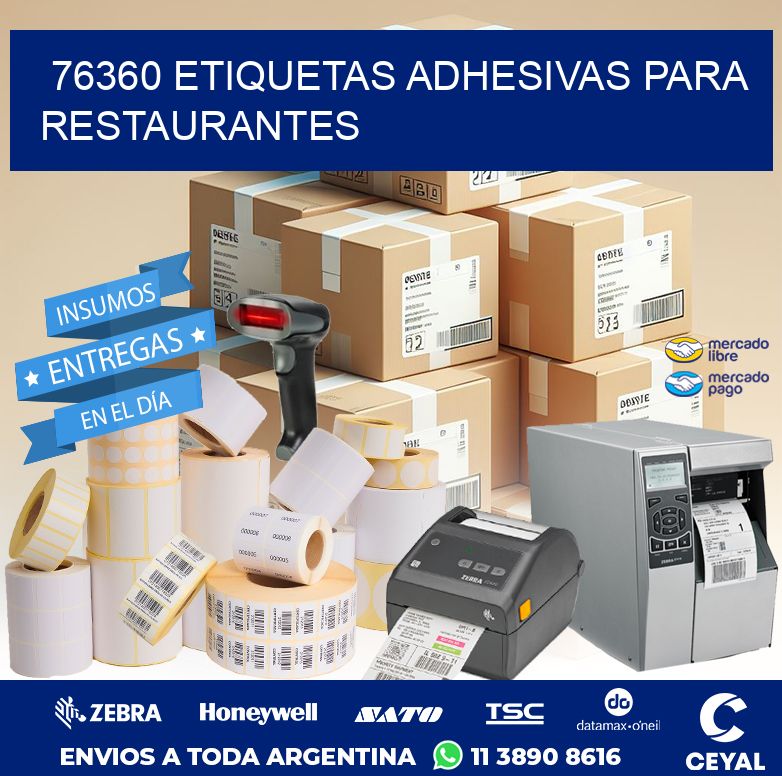 76360 ETIQUETAS ADHESIVAS PARA RESTAURANTES