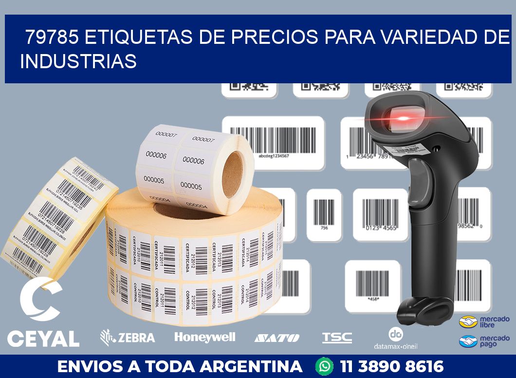 79785 ETIQUETAS DE PRECIOS PARA VARIEDAD DE INDUSTRIAS