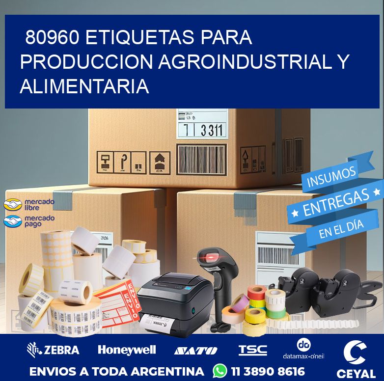 80960 ETIQUETAS PARA PRODUCCION AGROINDUSTRIAL Y ALIMENTARIA