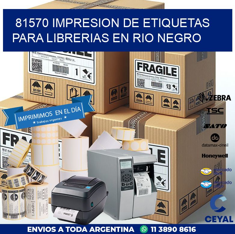 81570 IMPRESION DE ETIQUETAS PARA LIBRERIAS EN RIO NEGRO