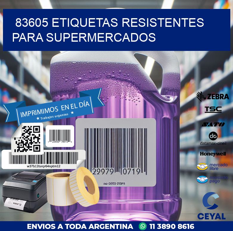 83605 ETIQUETAS RESISTENTES PARA SUPERMERCADOS