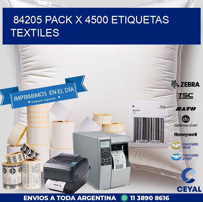 84205 PACK X 4500 ETIQUETAS TEXTILES