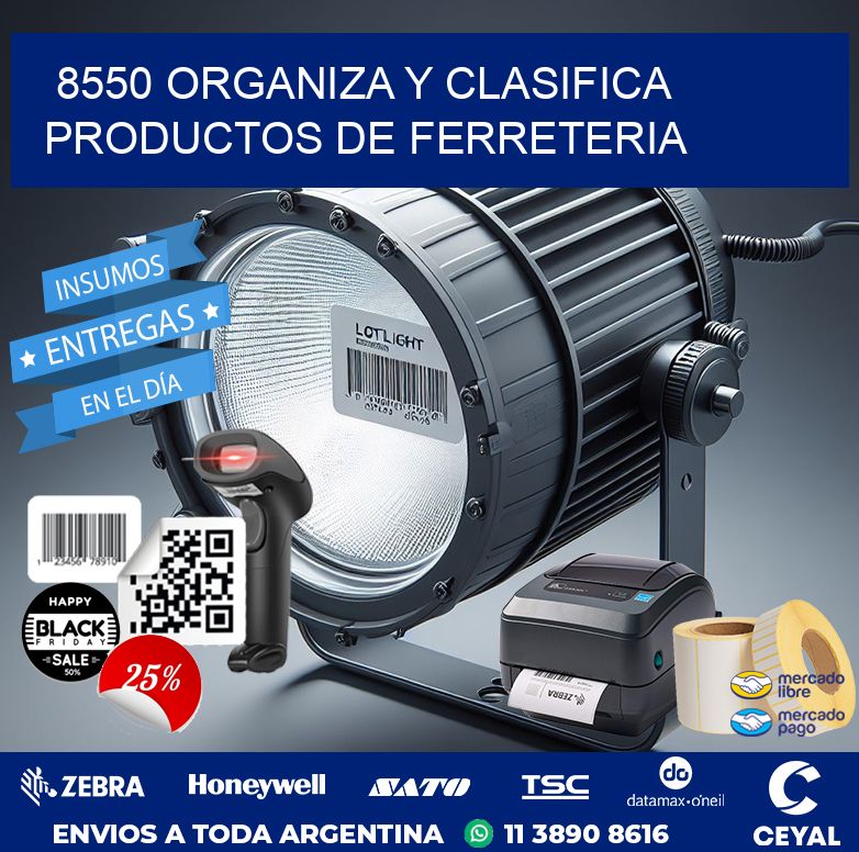 8550 ORGANIZA Y CLASIFICA PRODUCTOS DE FERRETERIA