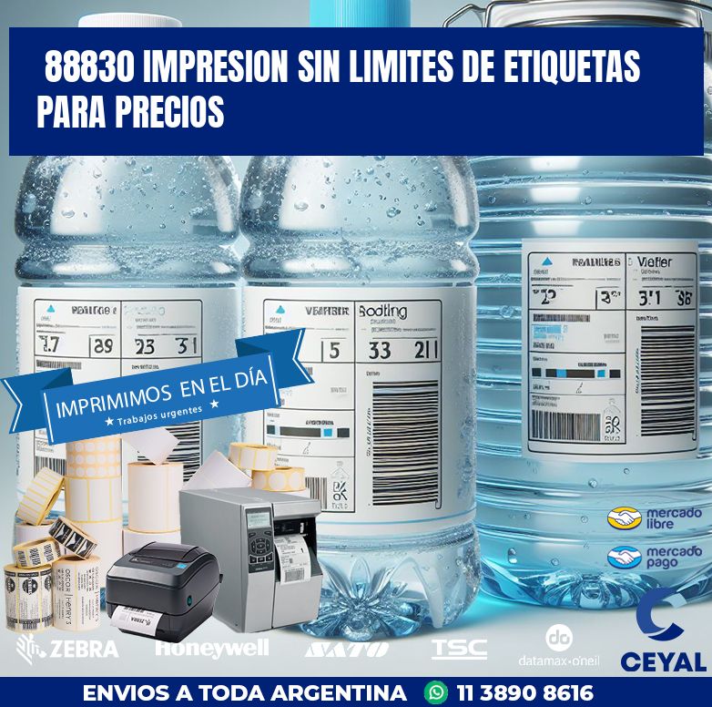 88830 IMPRESION SIN LIMITES DE ETIQUETAS PARA PRECIOS