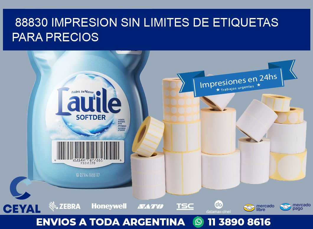 88830 IMPRESION SIN LIMITES DE ETIQUETAS PARA PRECIOS