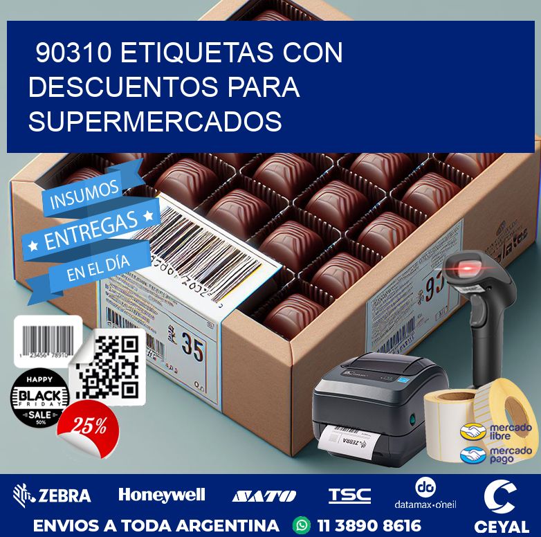 90310 ETIQUETAS CON DESCUENTOS PARA SUPERMERCADOS