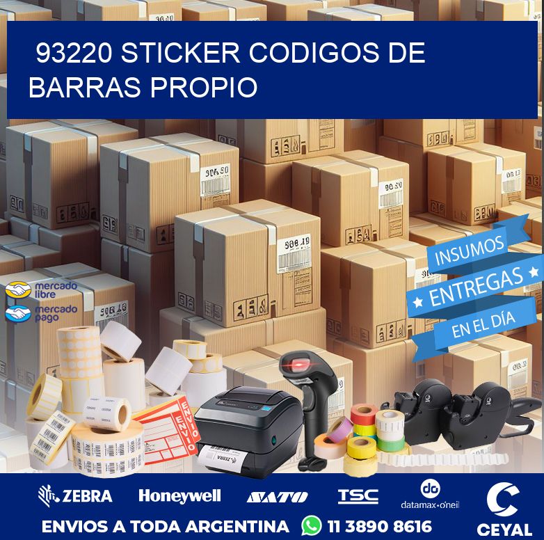93220 STICKER CODIGOS DE BARRAS PROPIO
