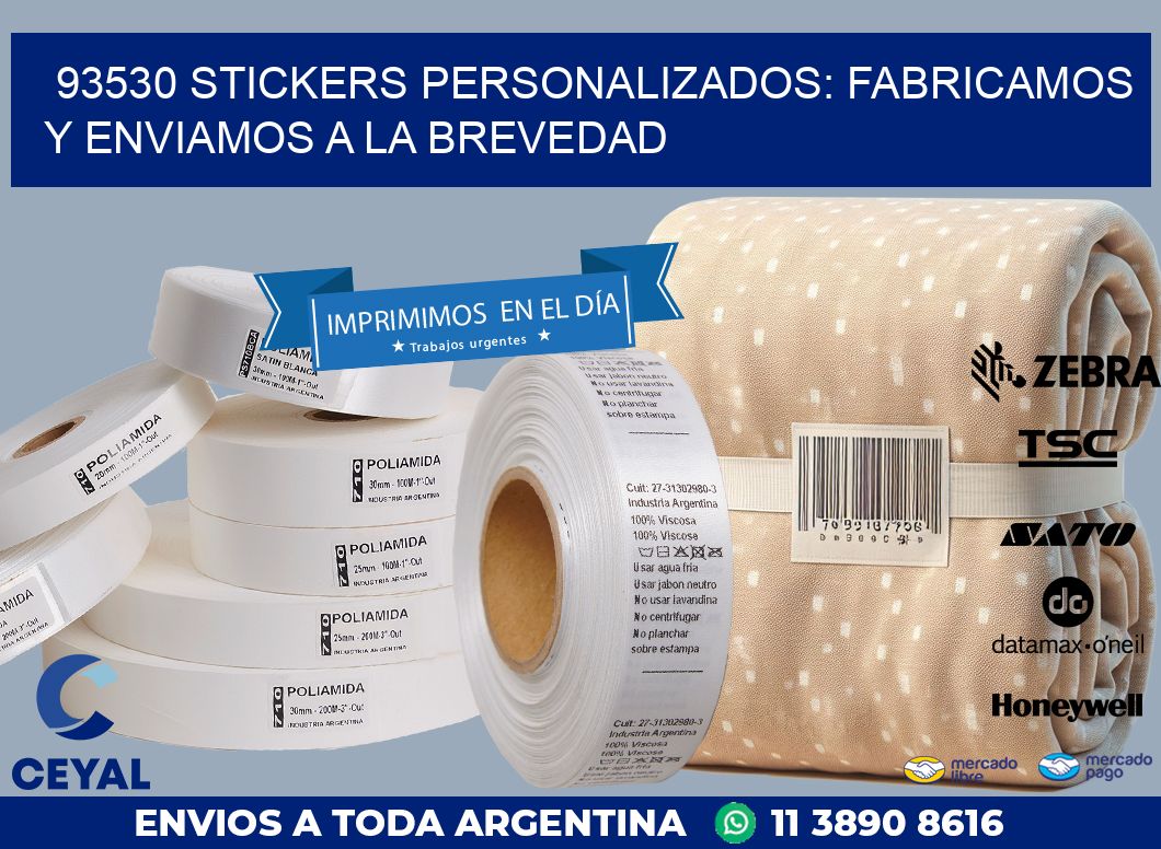 93530 STICKERS PERSONALIZADOS: FABRICAMOS Y ENVIAMOS A LA BREVEDAD