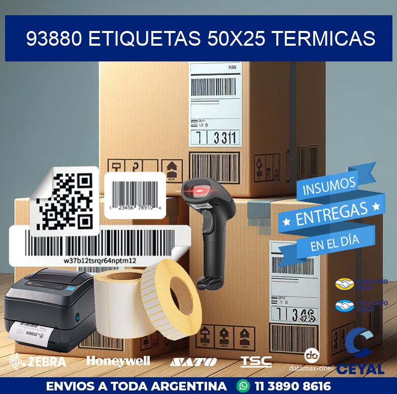 93880 ETIQUETAS 50X25 TERMICAS