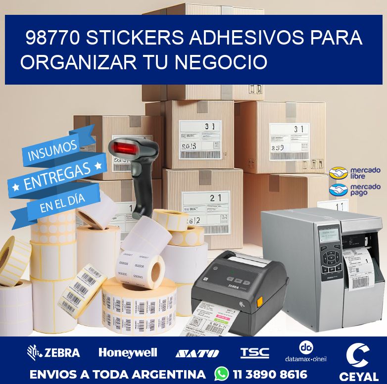 98770 STICKERS ADHESIVOS PARA ORGANIZAR TU NEGOCIO