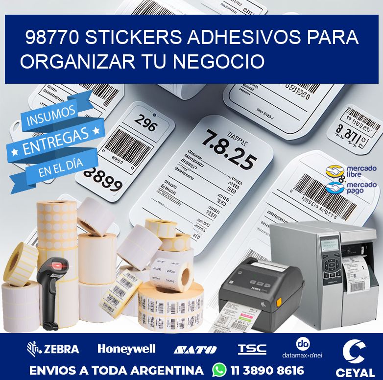 98770 STICKERS ADHESIVOS PARA ORGANIZAR TU NEGOCIO