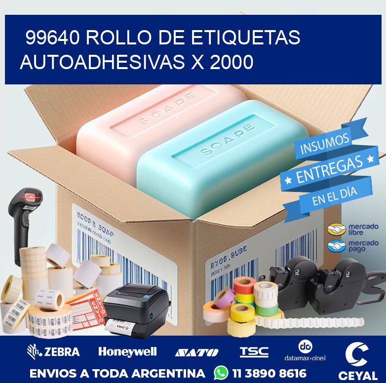 99640 ROLLO DE ETIQUETAS AUTOADHESIVAS X 2000