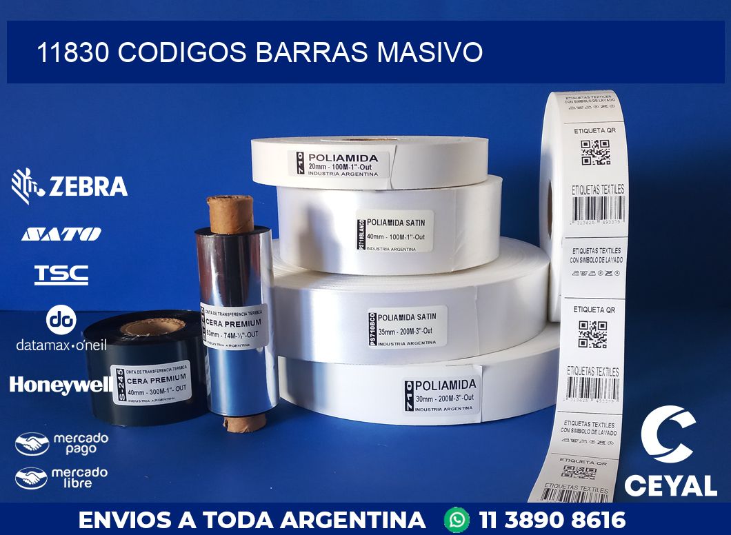 11830 CODIGOS BARRAS MASIVO