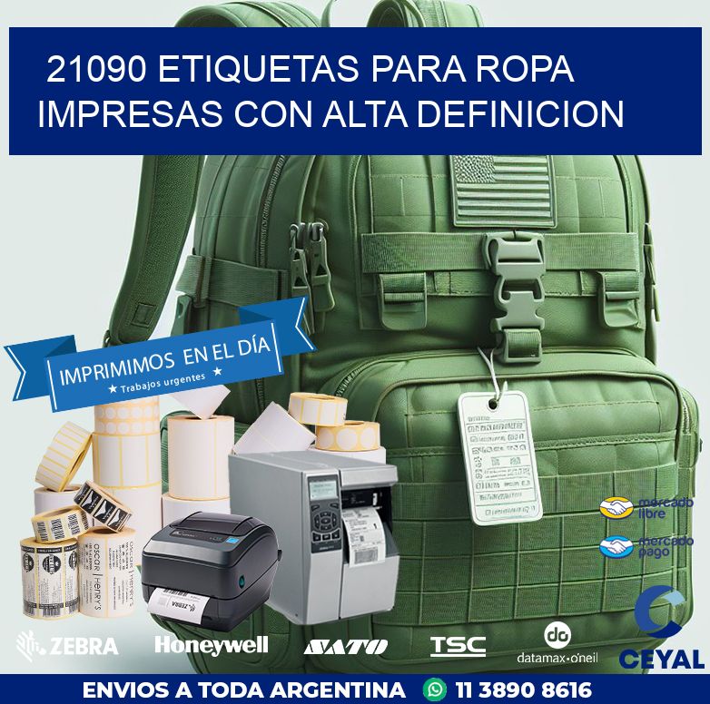 21090 ETIQUETAS PARA ROPA IMPRESAS CON ALTA DEFINICION
