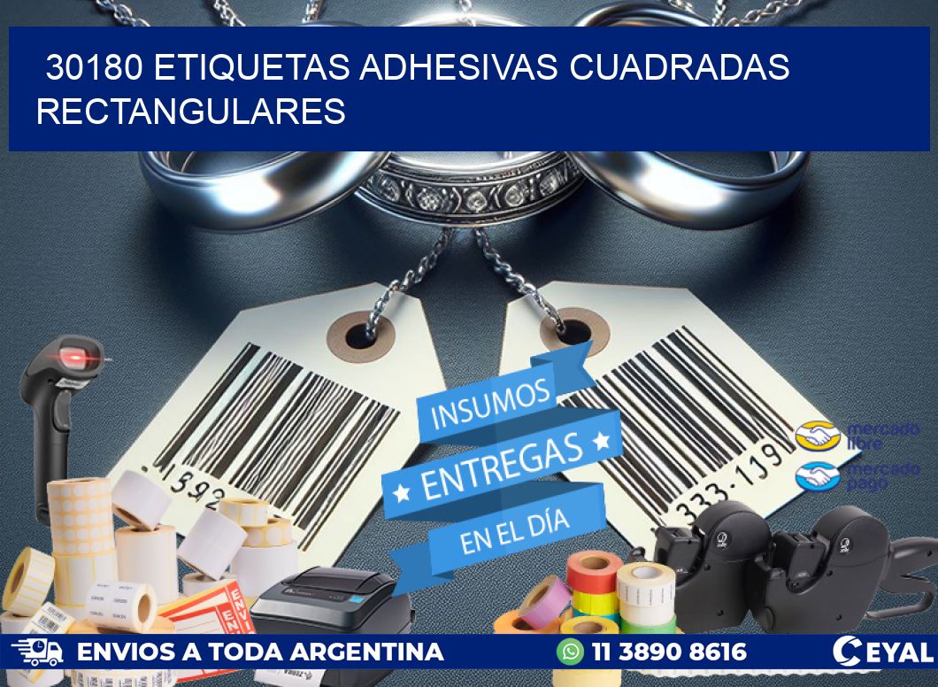 30180 ETIQUETAS ADHESIVAS CUADRADAS RECTANGULARES