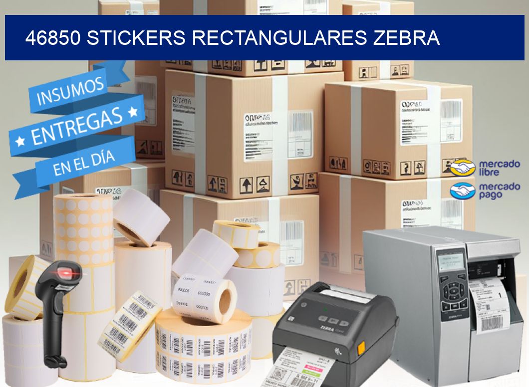 46850 Stickers rectangulares zebra