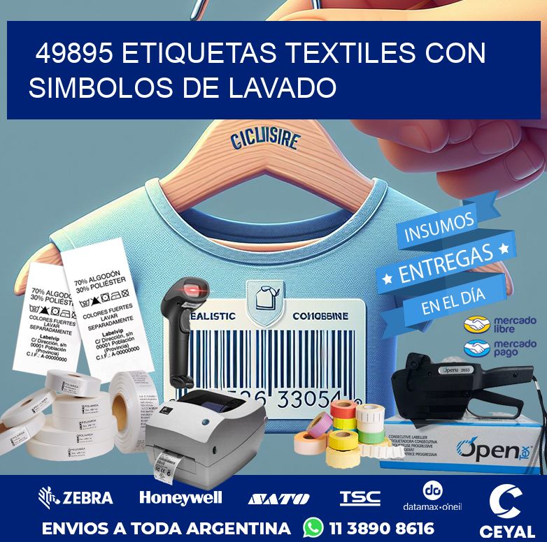 49895 ETIQUETAS TEXTILES CON SIMBOLOS DE LAVADO