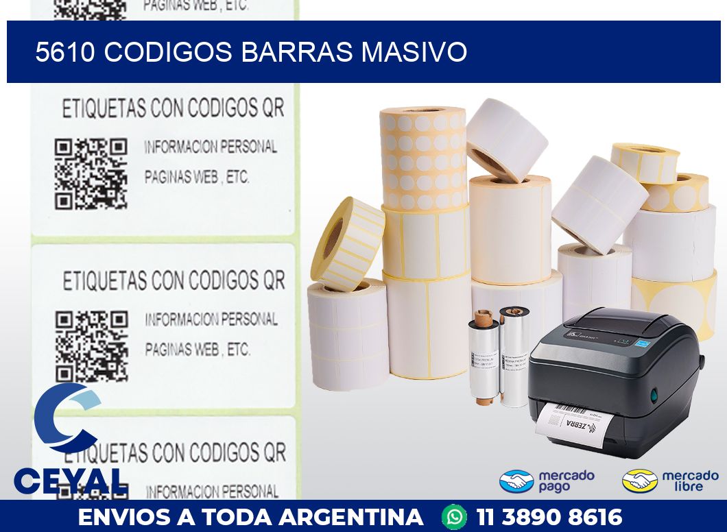5610 CODIGOS BARRAS MASIVO
