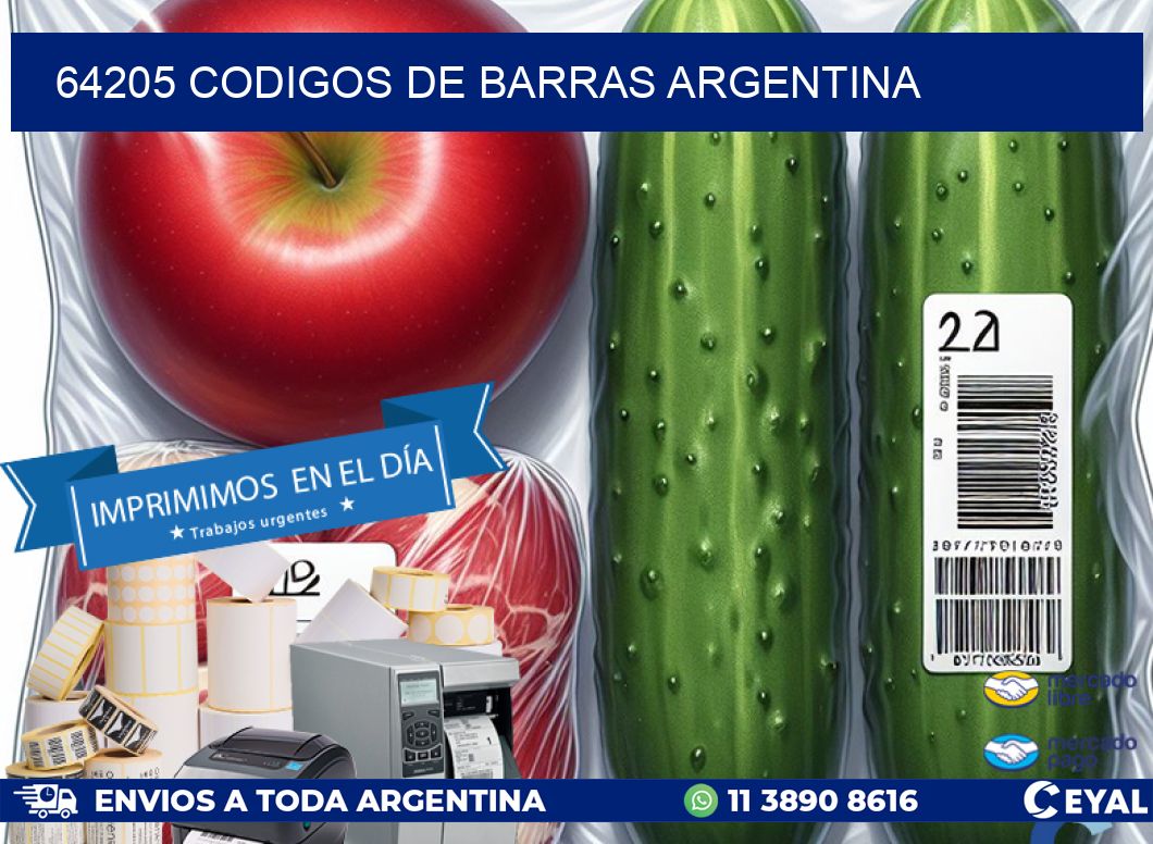 64205 CODIGOS DE BARRAS ARGENTINA