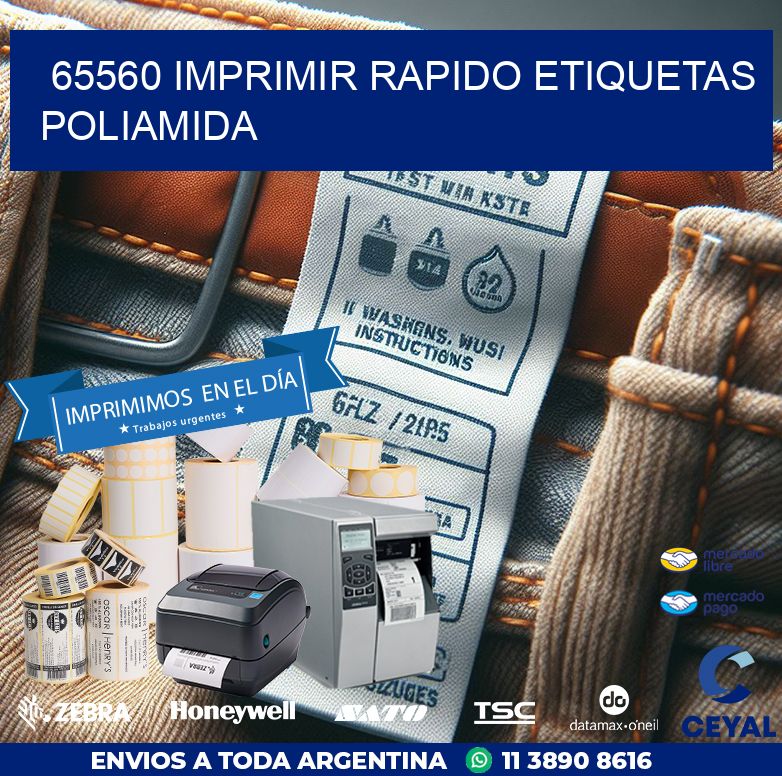 65560 IMPRIMIR RAPIDO ETIQUETAS POLIAMIDA