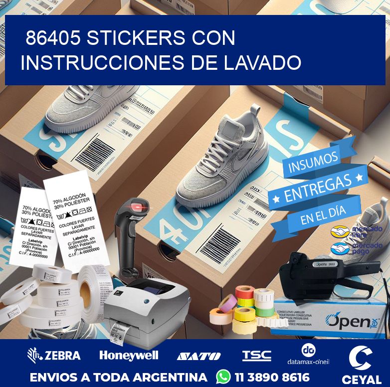 86405 STICKERS CON INSTRUCCIONES DE LAVADO