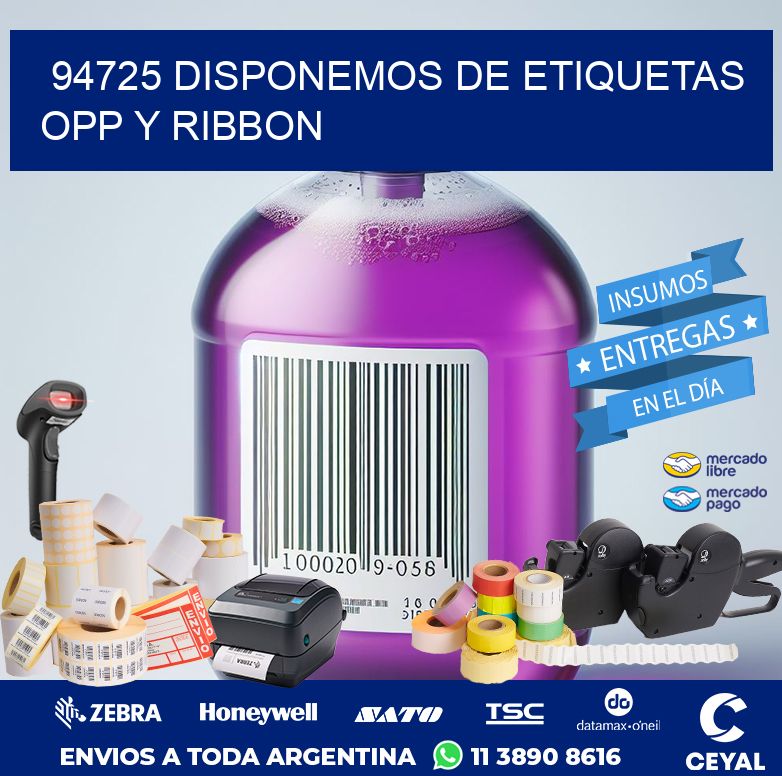 94725 DISPONEMOS DE ETIQUETAS OPP Y RIBBON