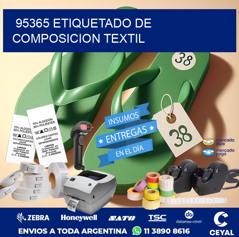 95365 ETIQUETADO DE COMPOSICION TEXTIL