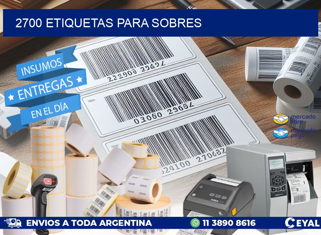 2700 ETIQUETAS PARA SOBRES