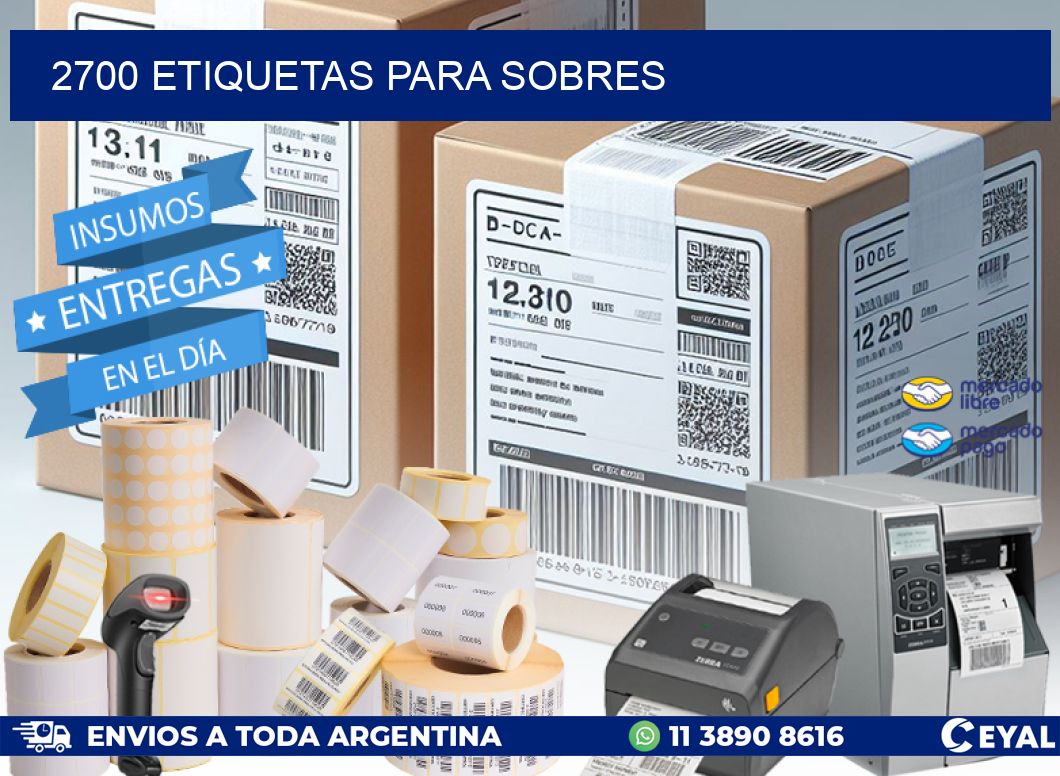 2700 ETIQUETAS PARA SOBRES