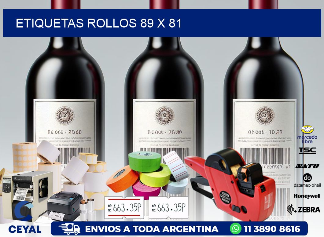 etiquetas rollos 89 x 81