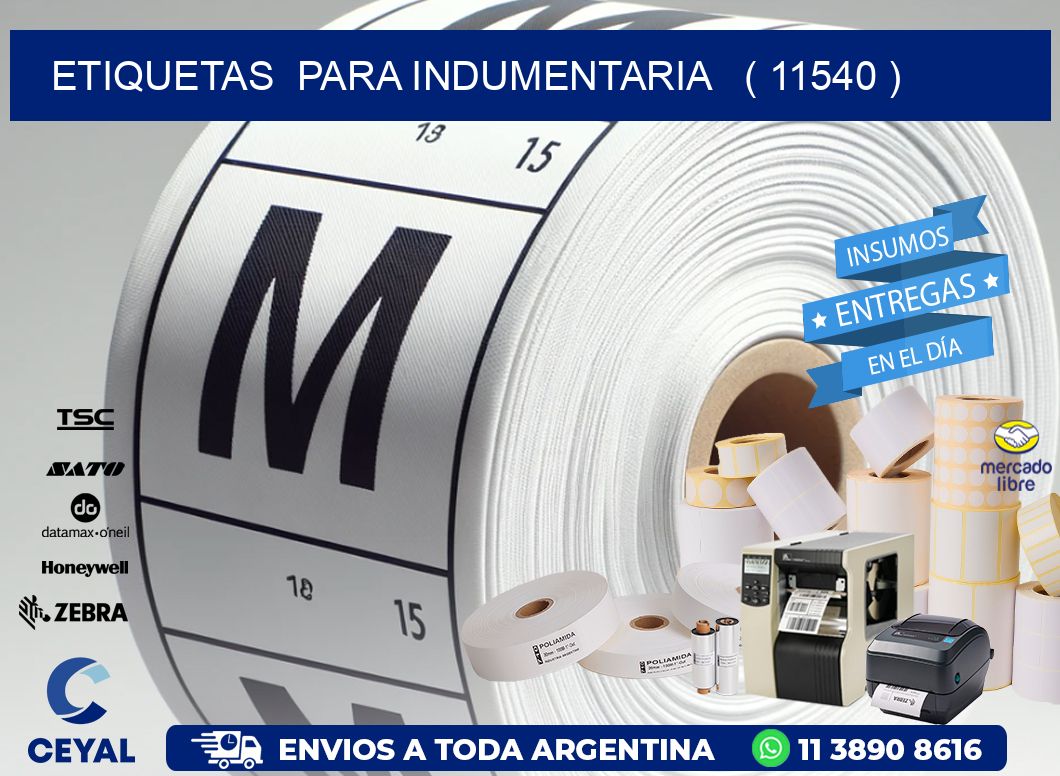ETIQUETAS  PARA INDUMENTARIA   ( 11540 )