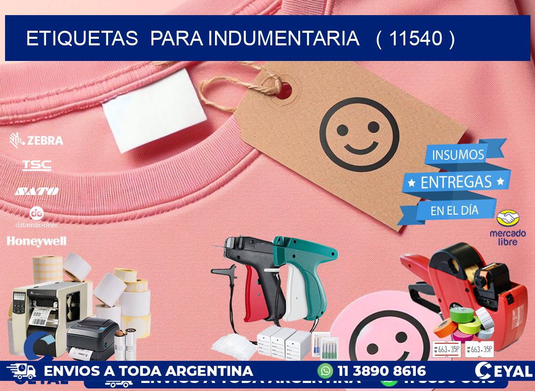ETIQUETAS  PARA INDUMENTARIA   ( 11540 )