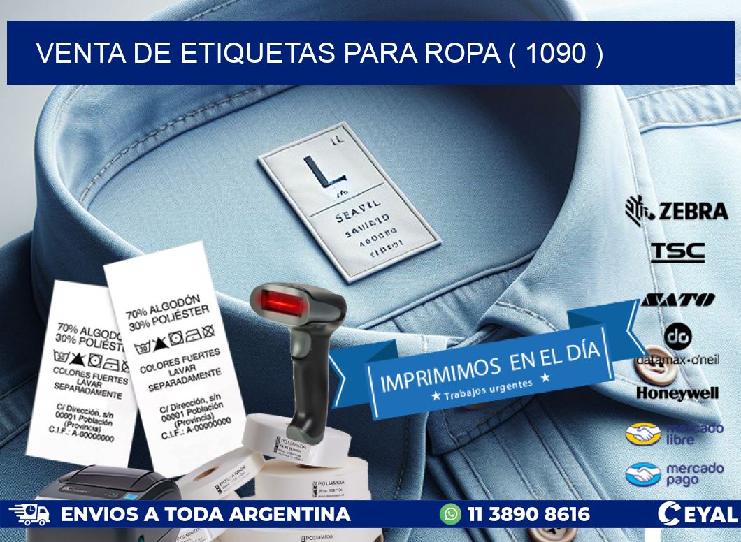 VENTA DE ETIQUETAS PARA ROPA ( 1090 )