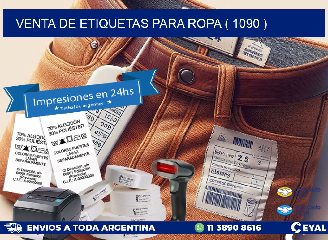 VENTA DE ETIQUETAS PARA ROPA ( 1090 )