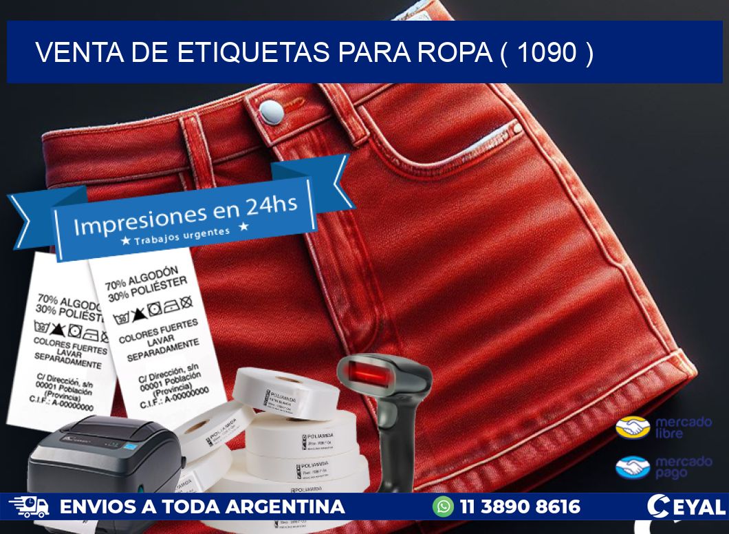 VENTA DE ETIQUETAS PARA ROPA ( 1090 )