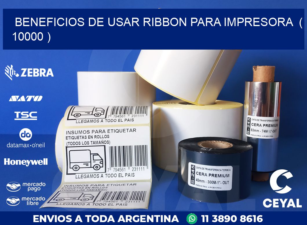 BENEFICIOS DE USAR RIBBON PARA IMPRESORA  ( 10000 )