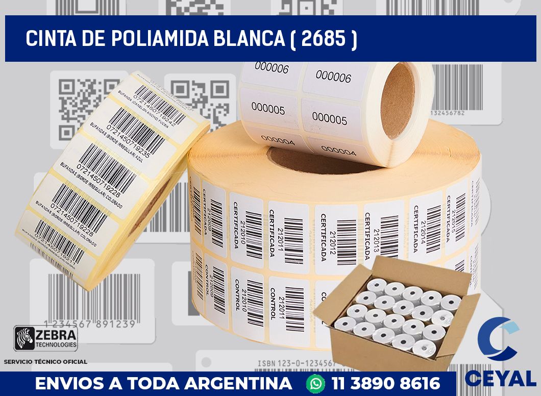 CINTA DE POLIAMIDA BLANCA ( 2685 )