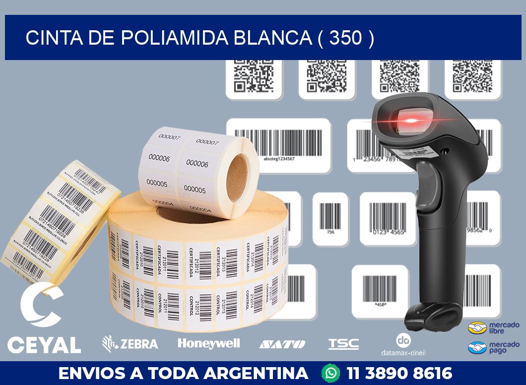 CINTA DE POLIAMIDA BLANCA ( 350 )