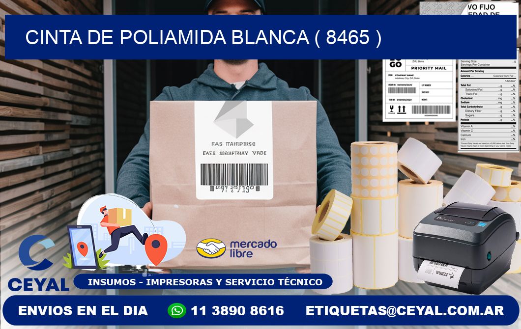 CINTA DE POLIAMIDA BLANCA ( 8465 )